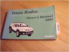 2001 isuzu rodeo owners manual free