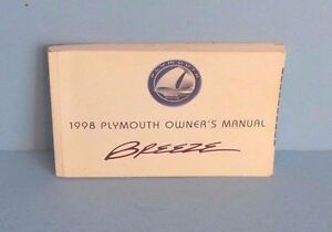 1997 plymouth breeze owners manual
