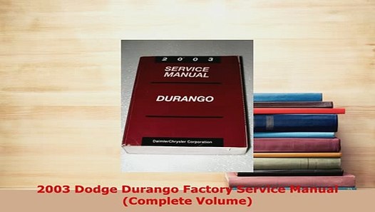 2003 dodge durango factory service manual pdf