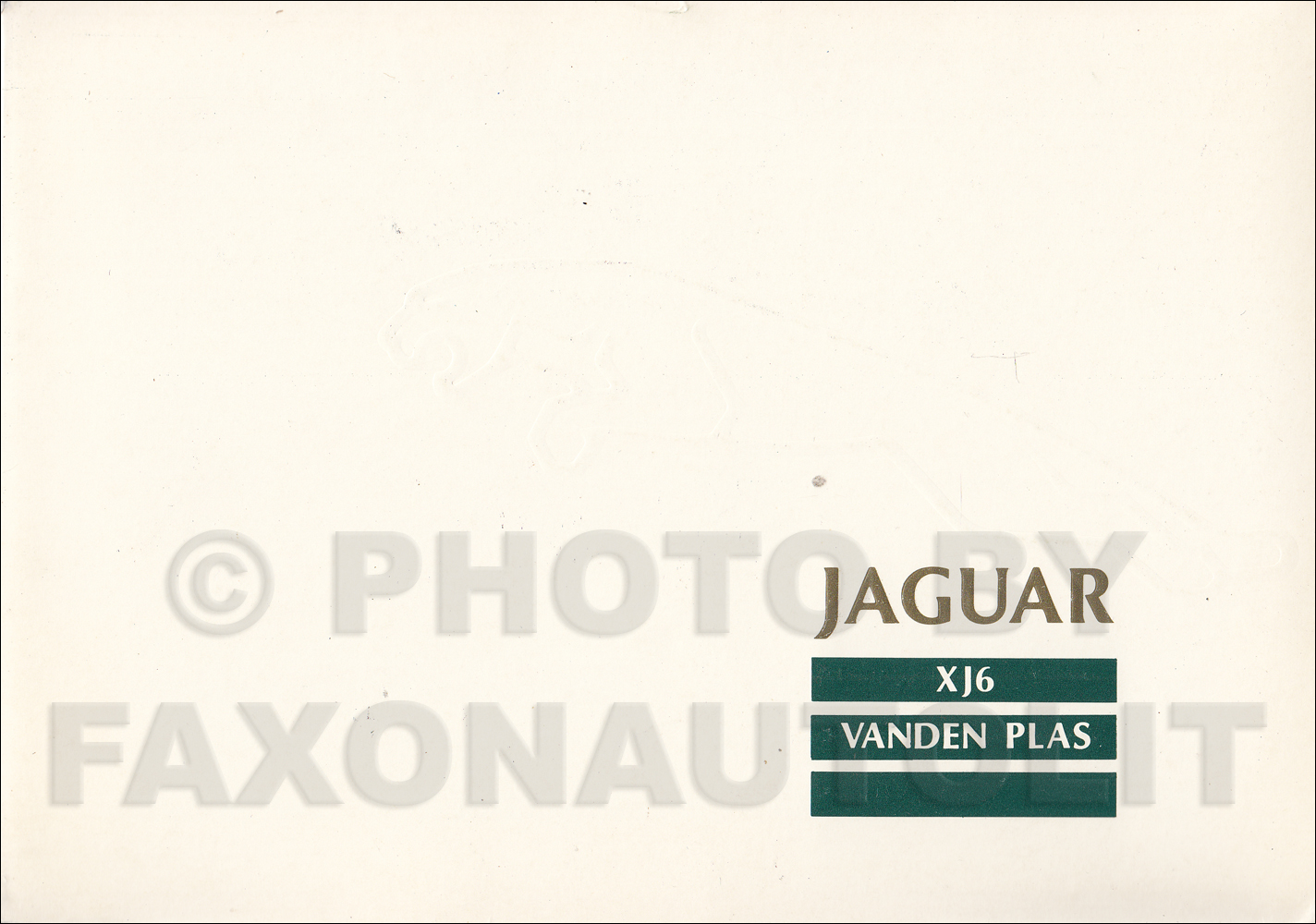 1989 jaguar xj6 vanden plas owners manual