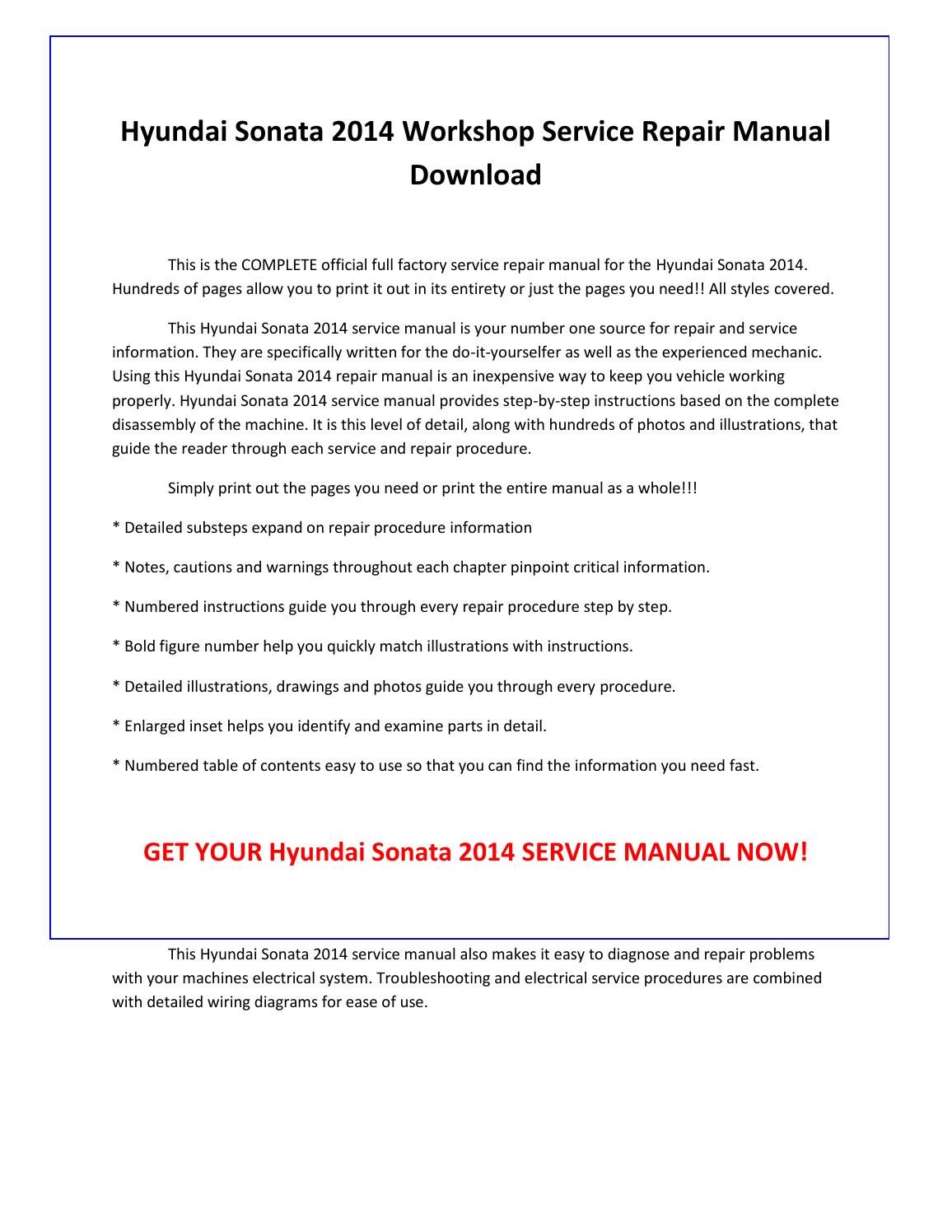 2014 hyundai sonata owners manual pdf