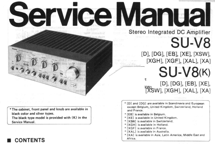 technics su v8 service manual