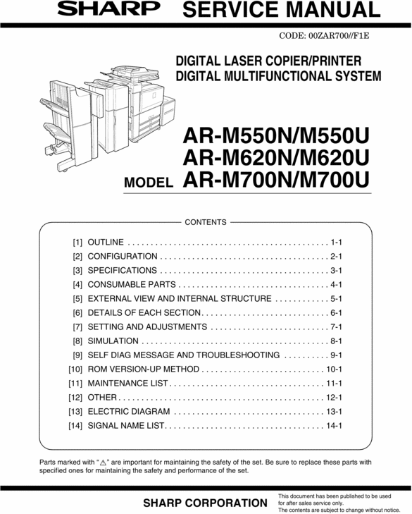 sharp ar m160 service manual pdf