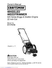 craftsman briggs and stratton 625 series owners manual