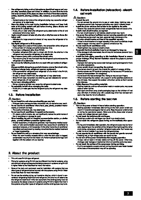 mitsubishi mr slim r410a owners manual