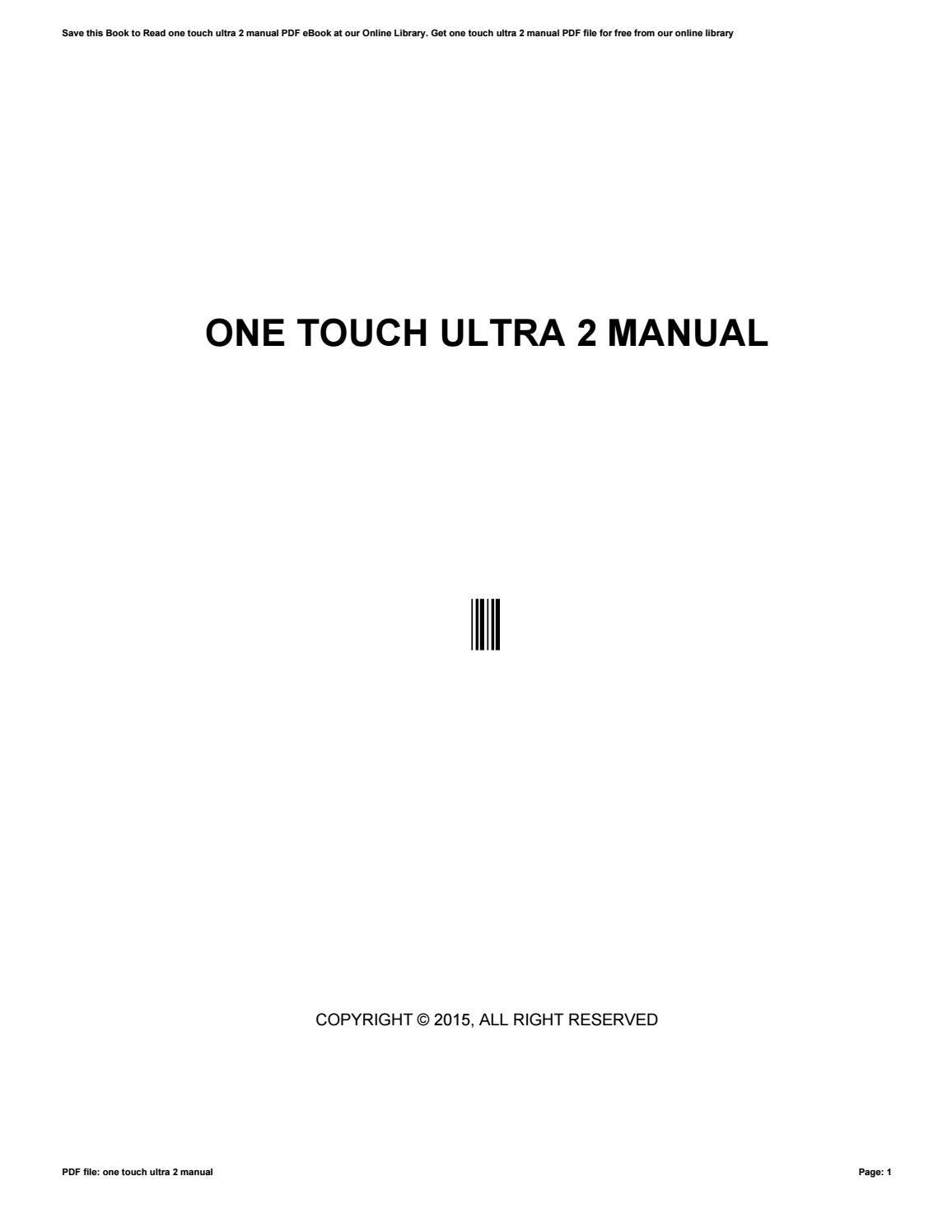 one touch ultra user manual