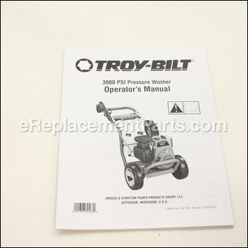 troy bilt pressure washer service manual