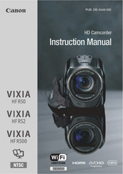 canon vixia hf r52 user manual