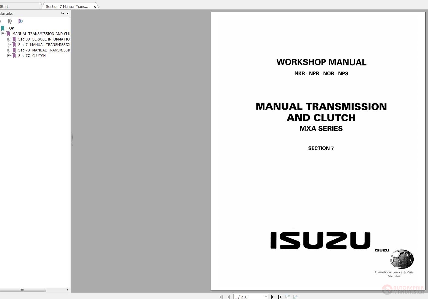 isuzu npr workshop service repair manual download