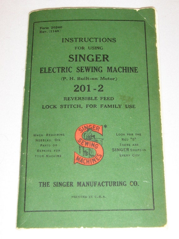 singer 201 2 service manual