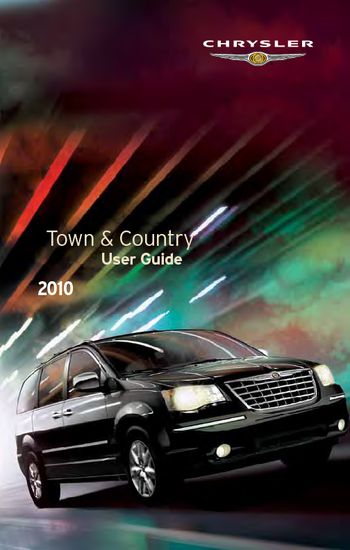 2014 chrysler town and country owners manual pdf