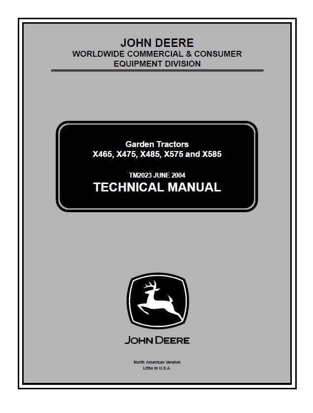 john deere x475 service manual pdf