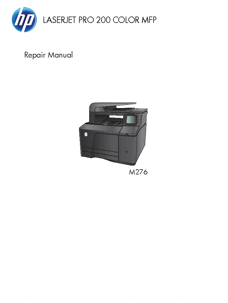 hp laserjet pro 200 color mfp m276n service manual