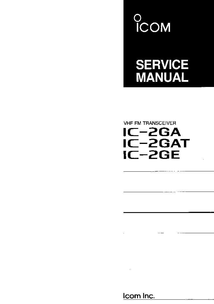 icom ic v200t service manual